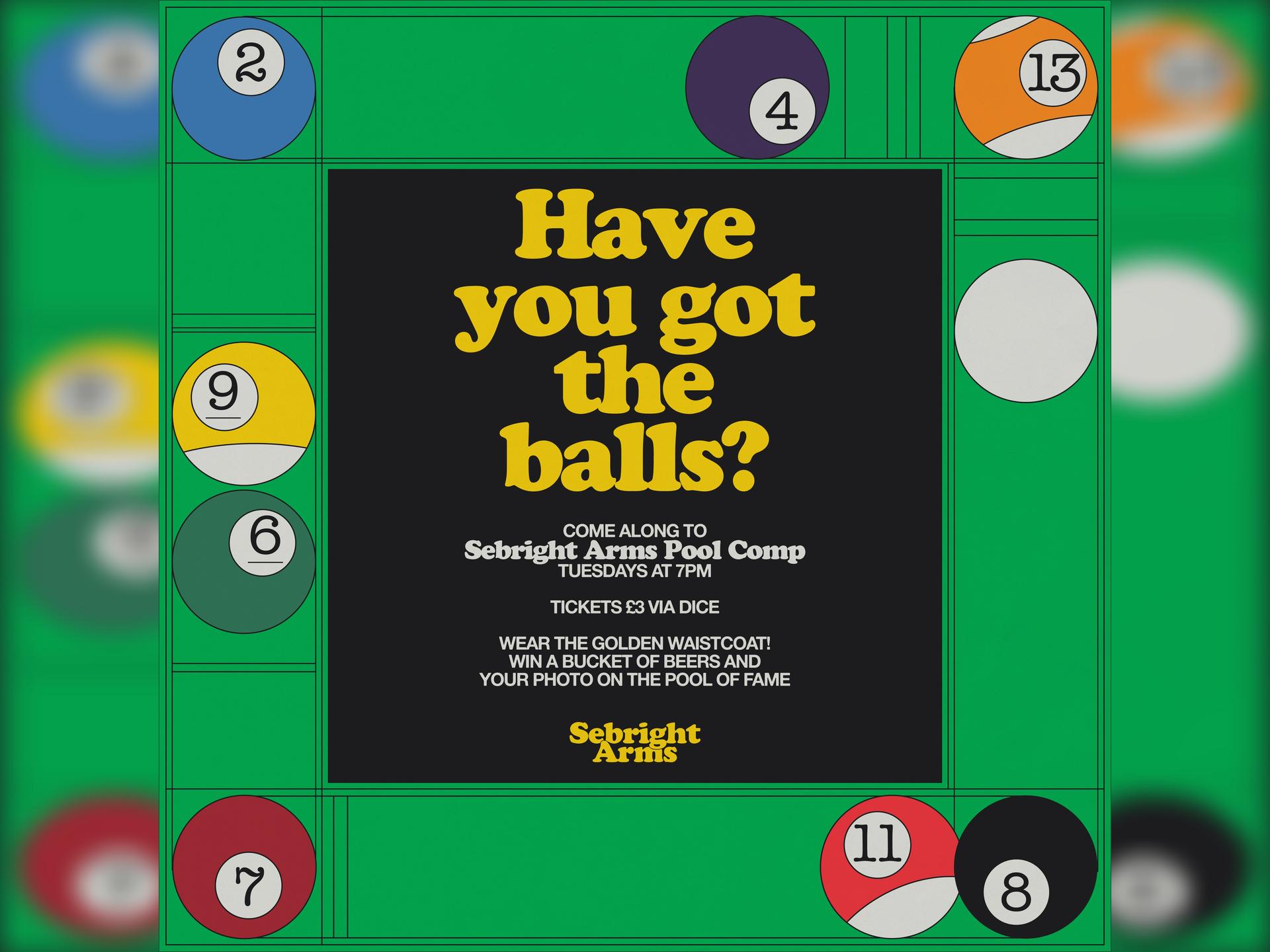 Sebright Arms Pool Comp