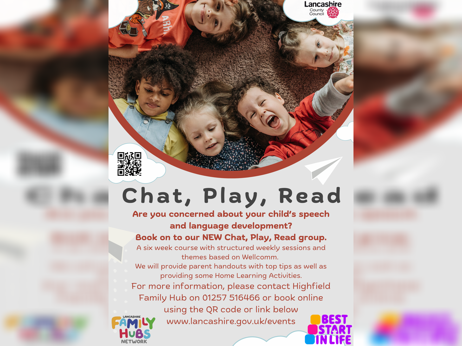 Wellcomm Chat Play Read @ Highfield Family Hub (Assessments) , 6 Sessions From