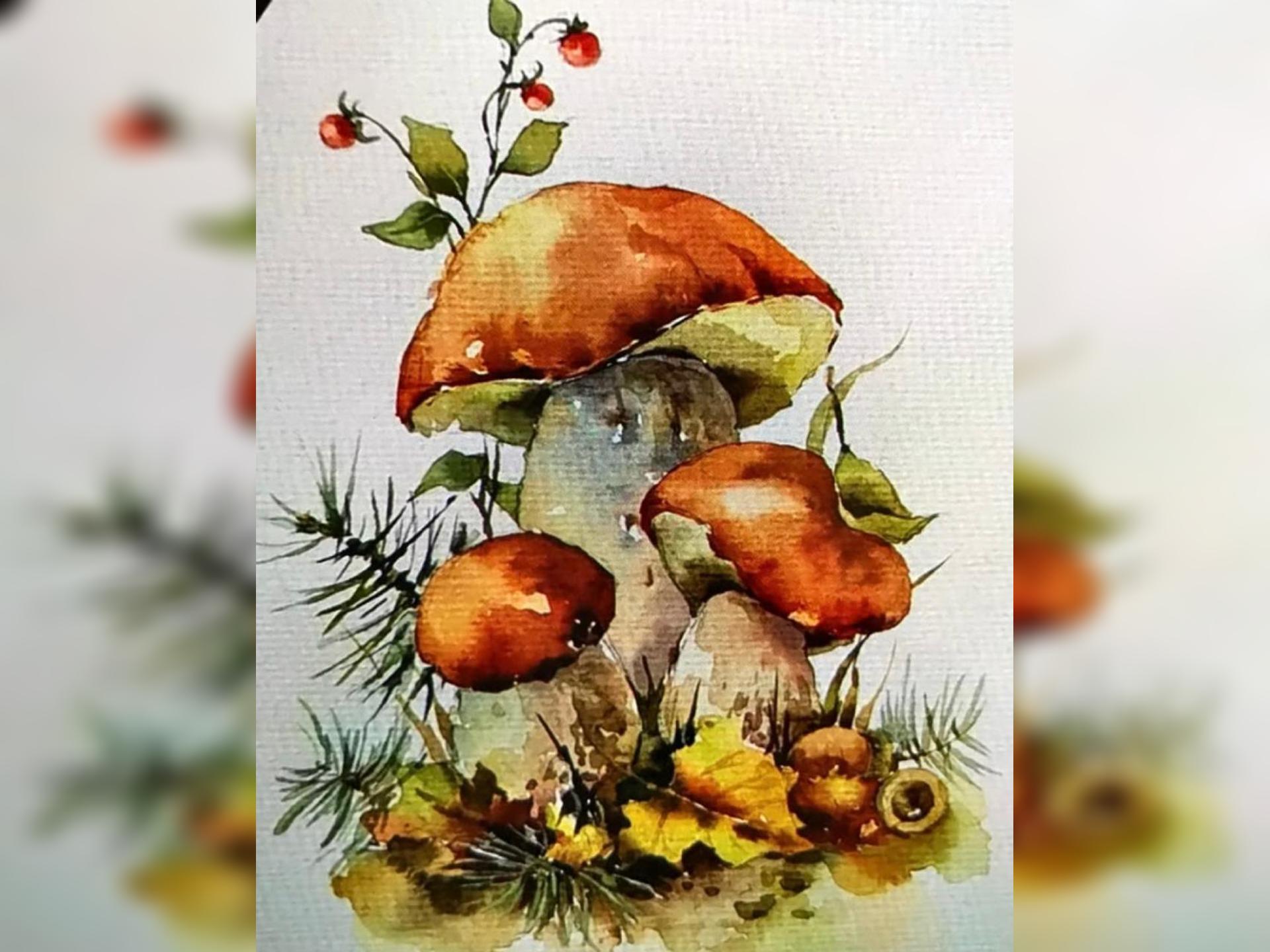 Autumn Mushrooms: Sunday Watercolours With Viktoriia Bezugla