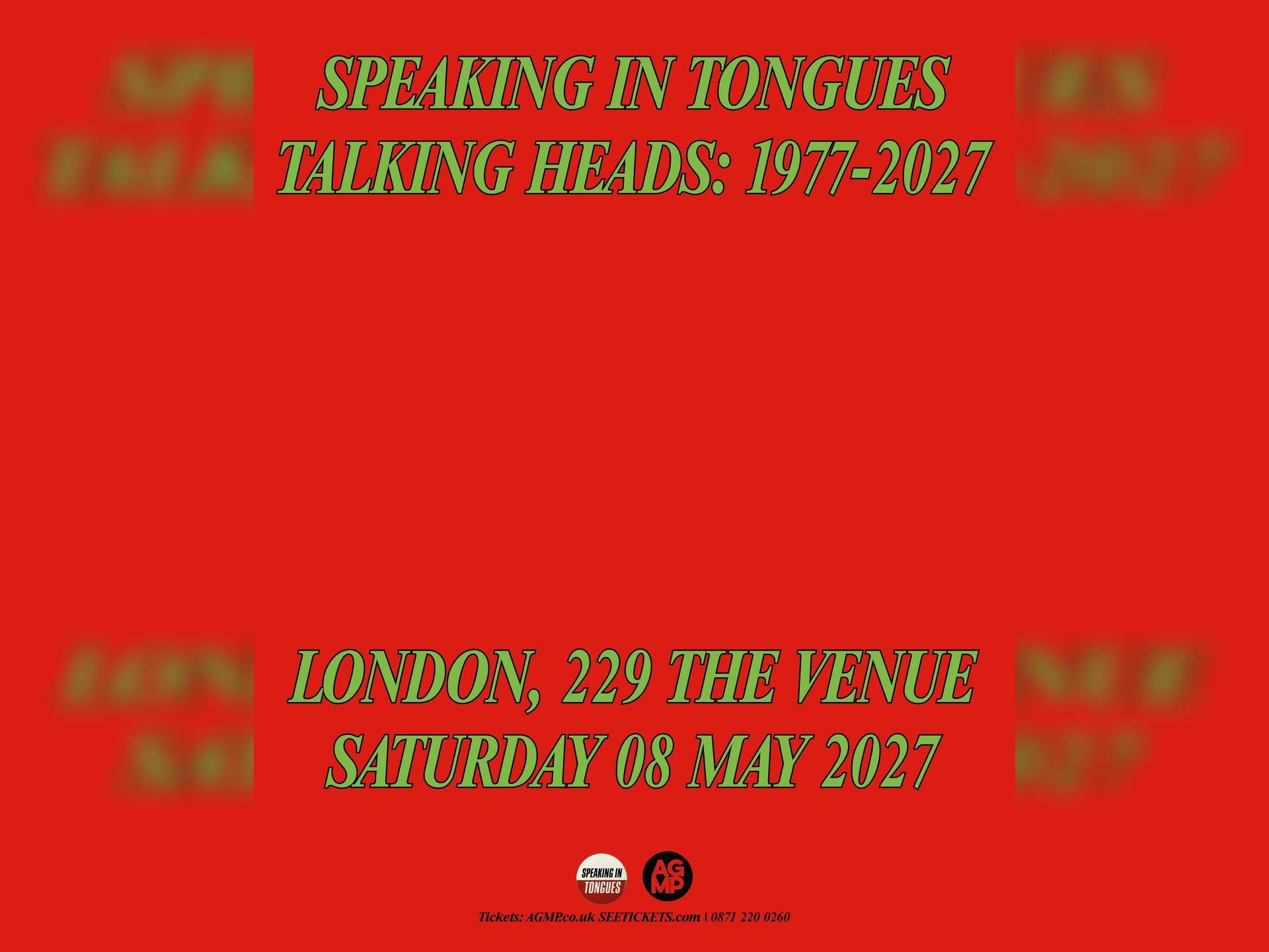 Speaking In Tongues - A Talking Heads Tribute