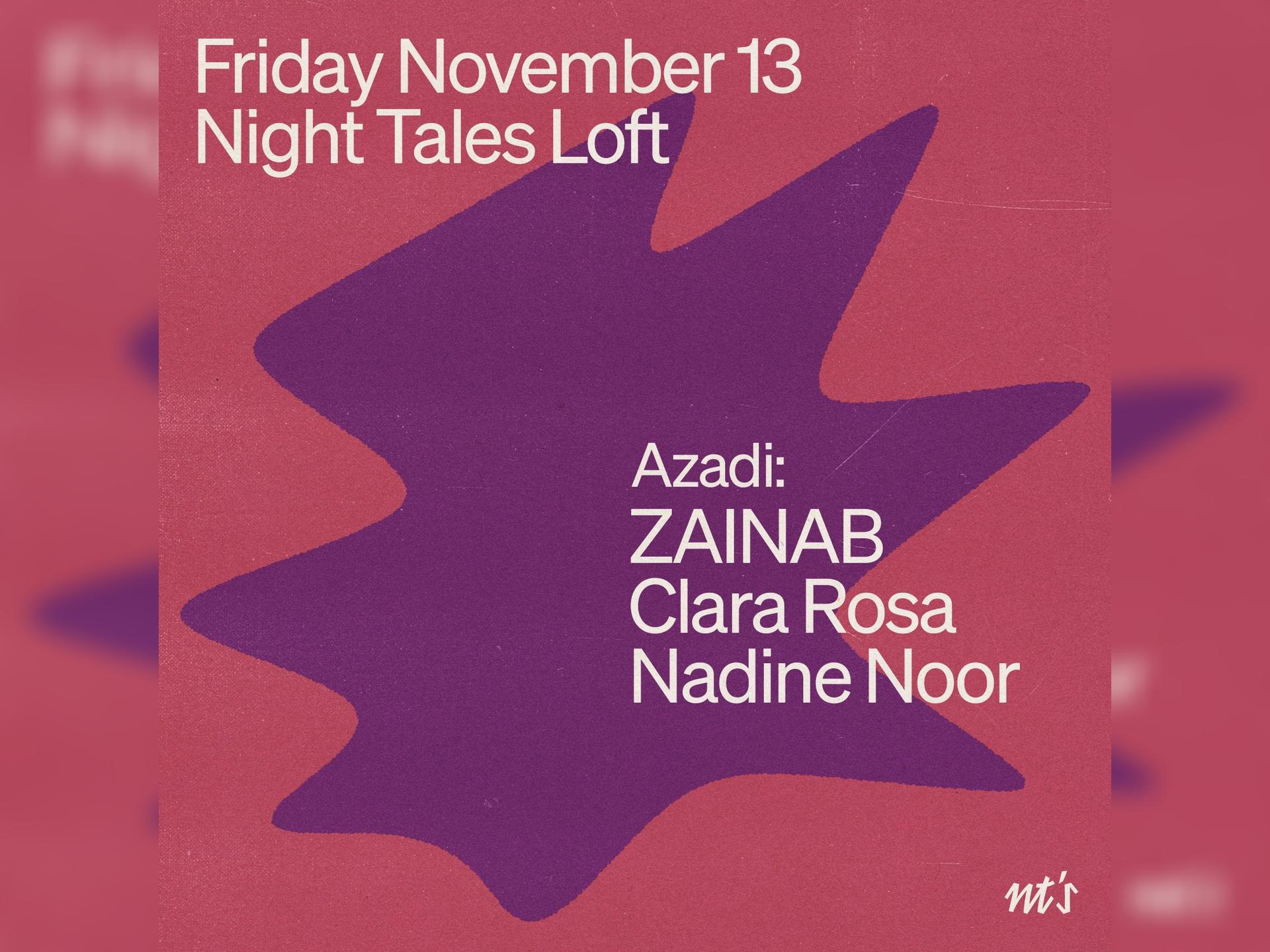 Azadi: Zainab, Clara Rosa & Nadine Noor