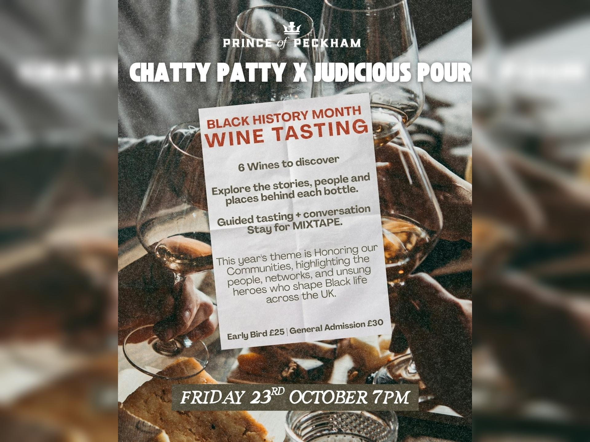 Chatty Patty X Judicious Pours: Wine Tasting