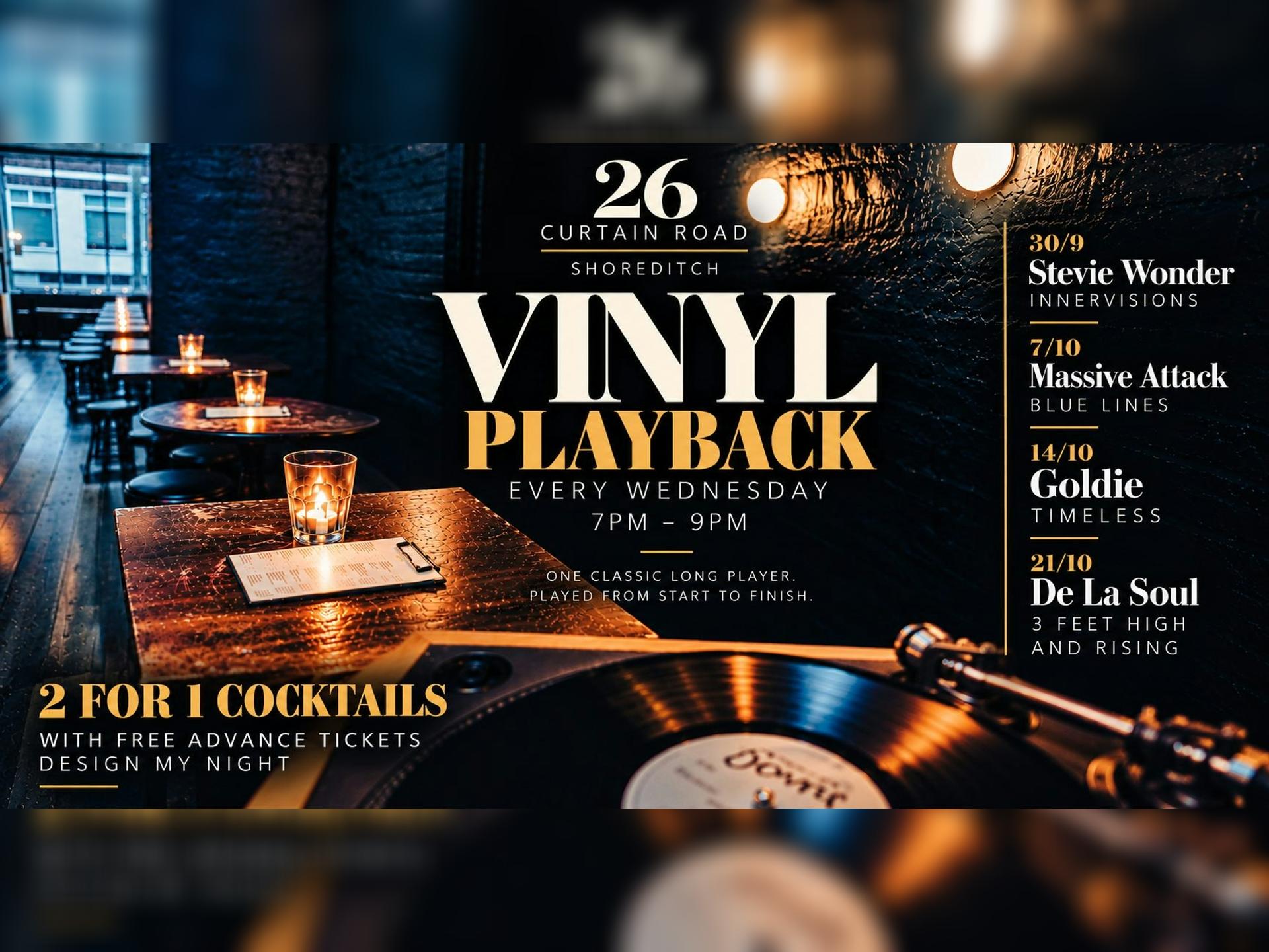 Weds Vinyl Lp Playback & Cocktails Sessions