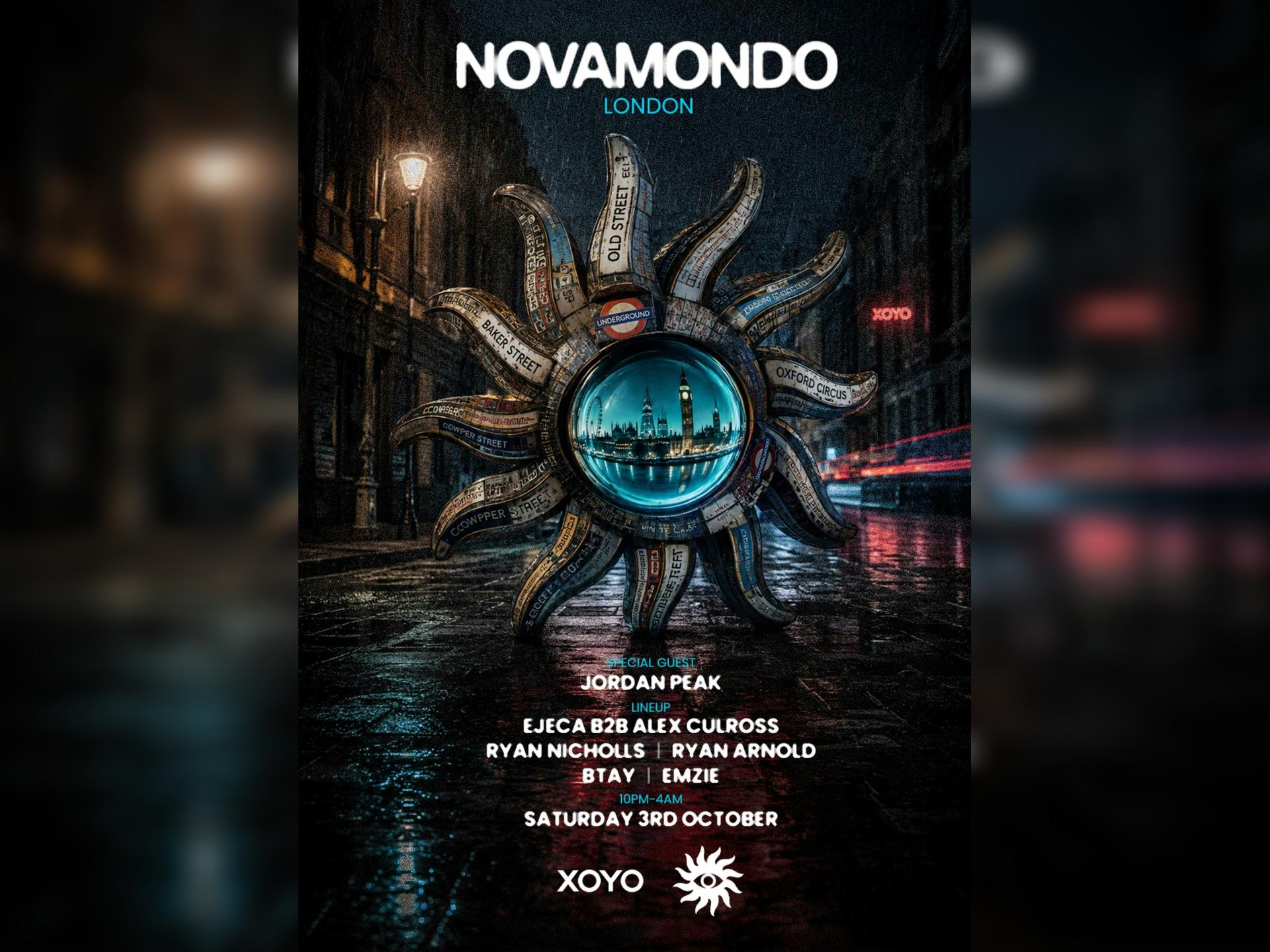 Novamondo Presents Jordan Peak, Ejeca and More