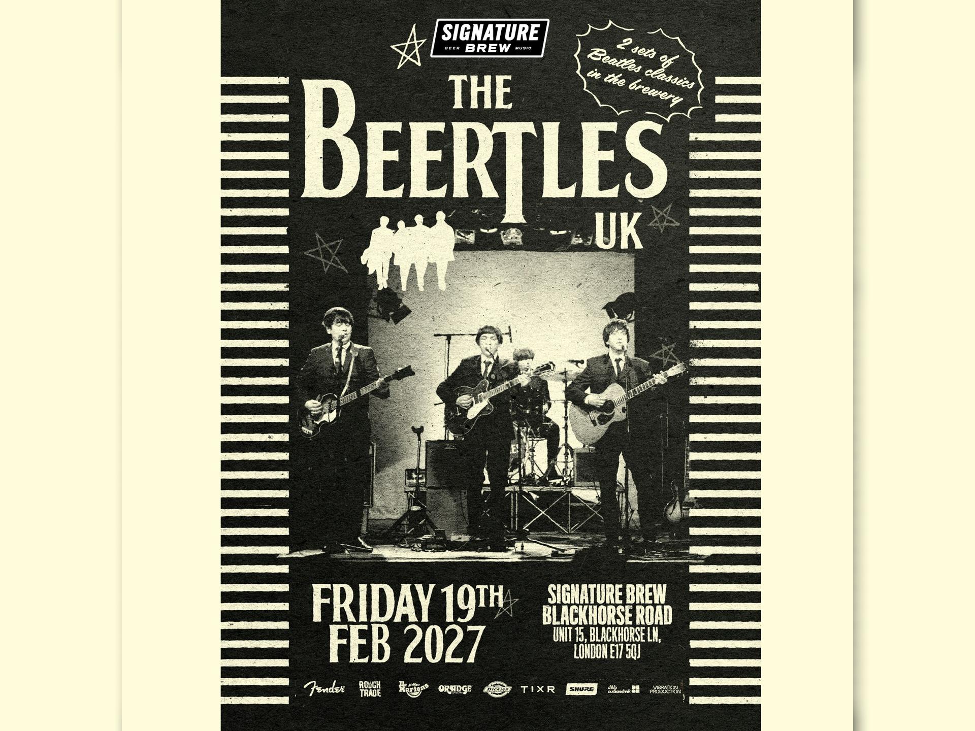 The Beertles - the Ultimate Beatles Tribute in a Brewery London
