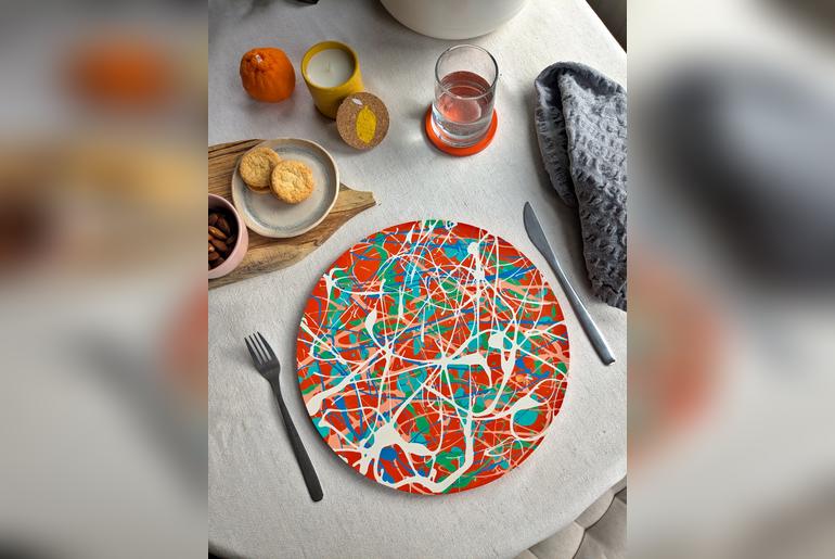 Splatter Pattern Placemat Workshop using Jesmonite Eco Resin
