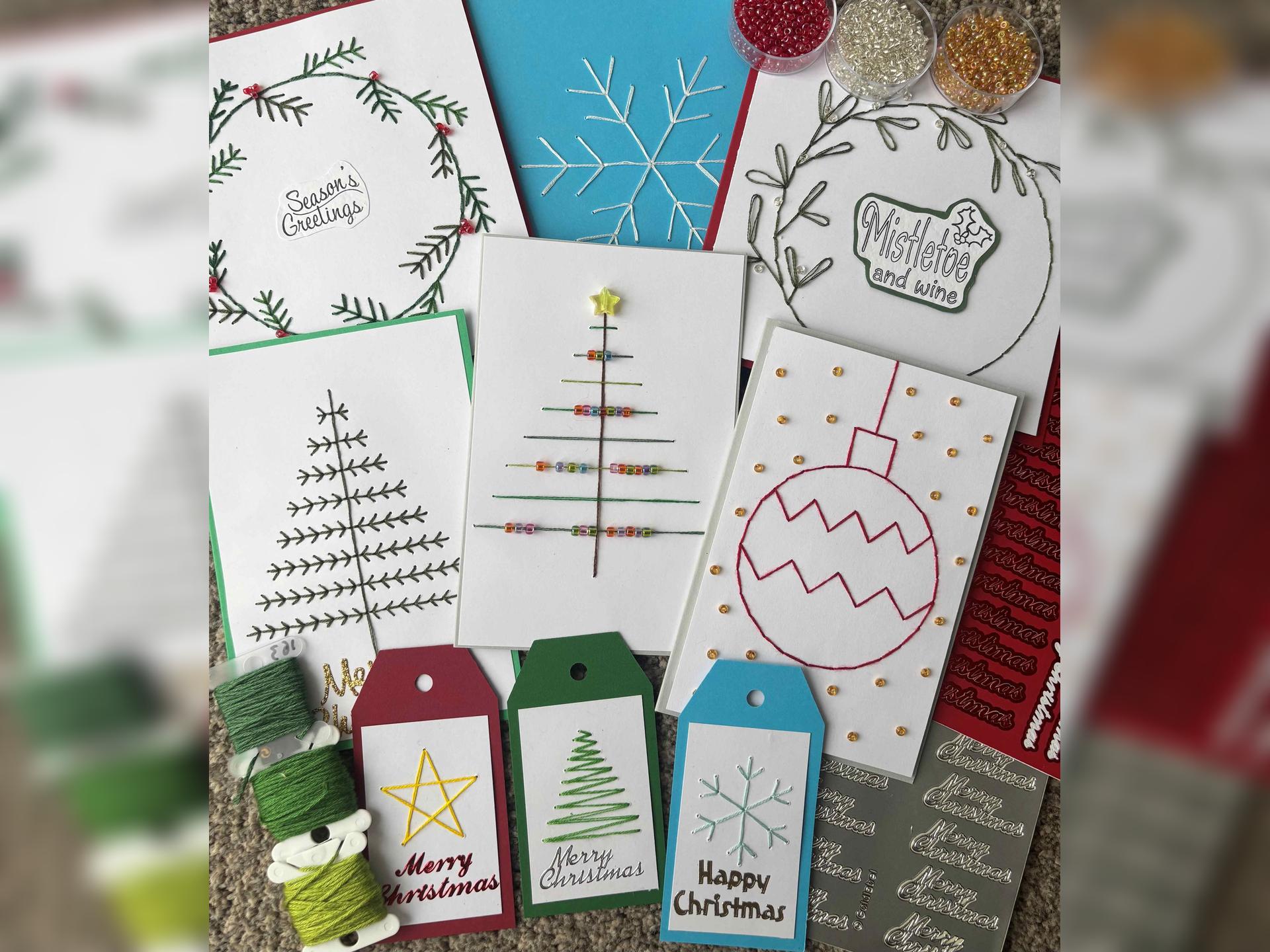 Embroidered Christmas Cards Workshop
