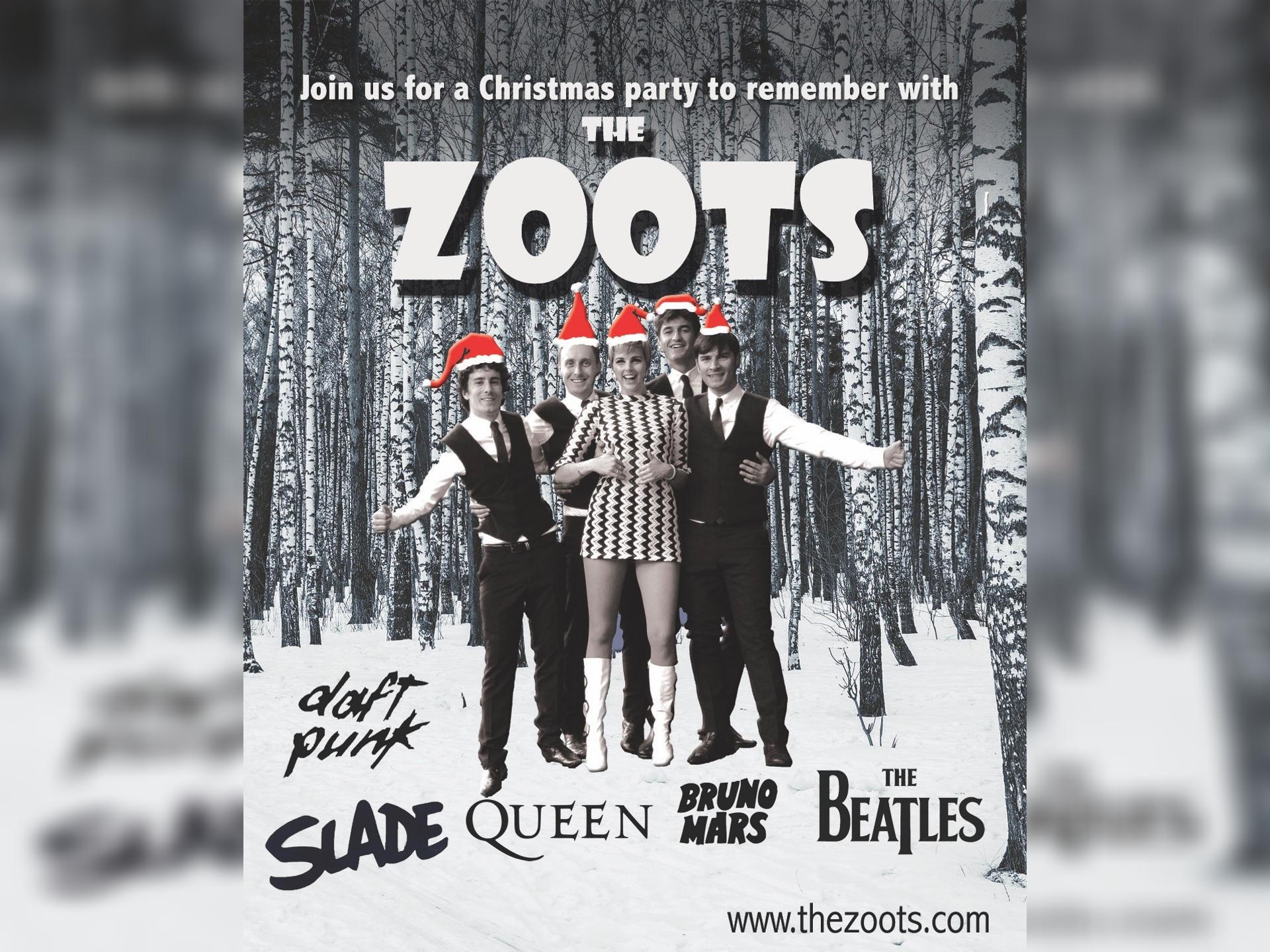 christmas party show with 3 course meal with the Zoots